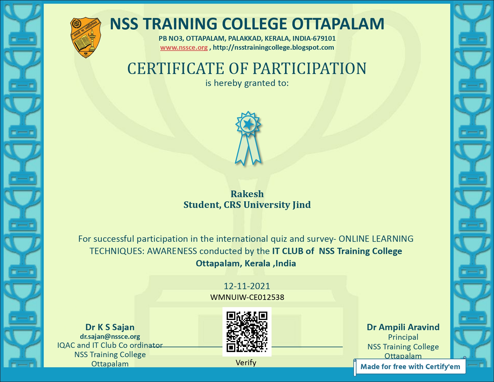 Certificate 7